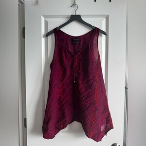 Calvin Klein Jeans Burgundy Sleeveless Blouse